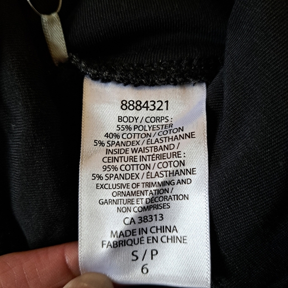 Tuff Athletics Leggings Set Of 2 Fleece Lined Pants Size Small (6) Grey Black - Picture 8 of 10